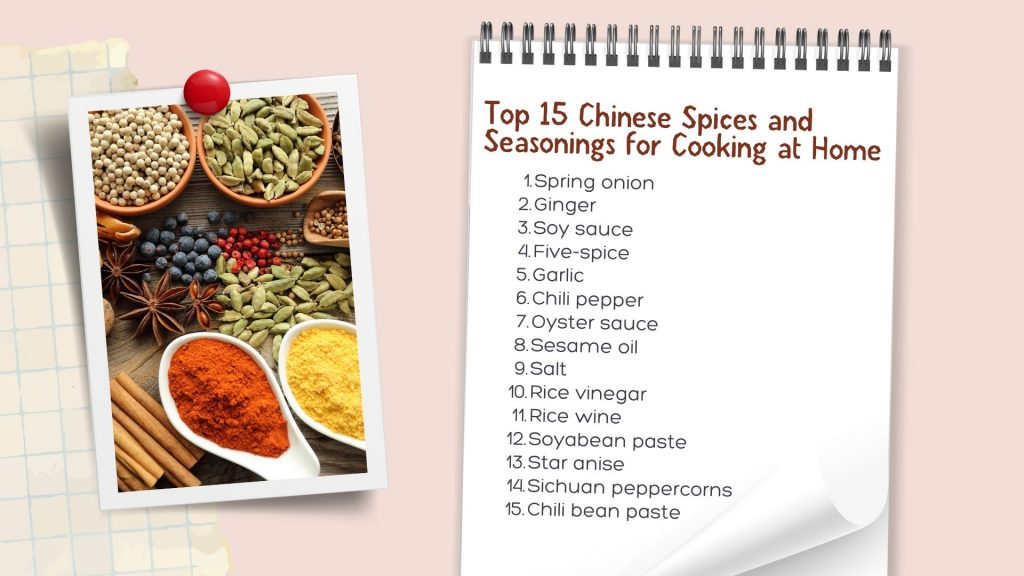 Chinese spices and seasonings for cooking at home
