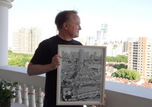 American Artist Captures Shanghai Neighbourhoods with Block Prints