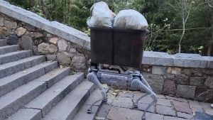 Robot Dog Tests Heavy Load Deliveries at Mount Tai