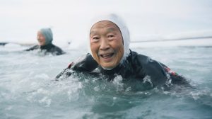 Swimmers Swim in Chilly Waters for New Year